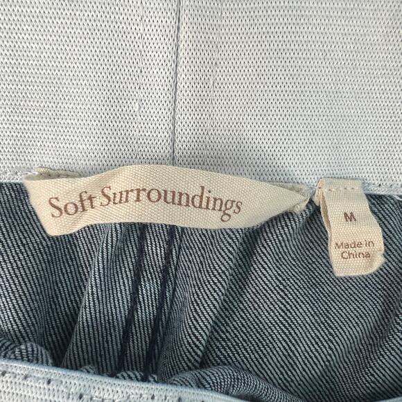 Soft Surroundings Pull On Elastic Waist Dark Wash Womens Pants Jeans Size Medium - Picture 2 of 13